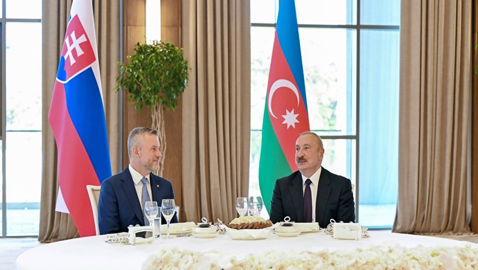 İlham Əliyevin adından Xankəndidə Slovakiya Prezidentinin şərəfinə rəsmi nahar verilib